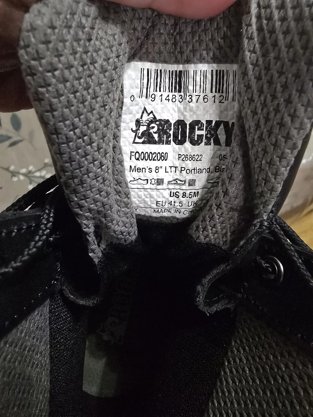 Rocky Black Lace-Up Tactical Boots
